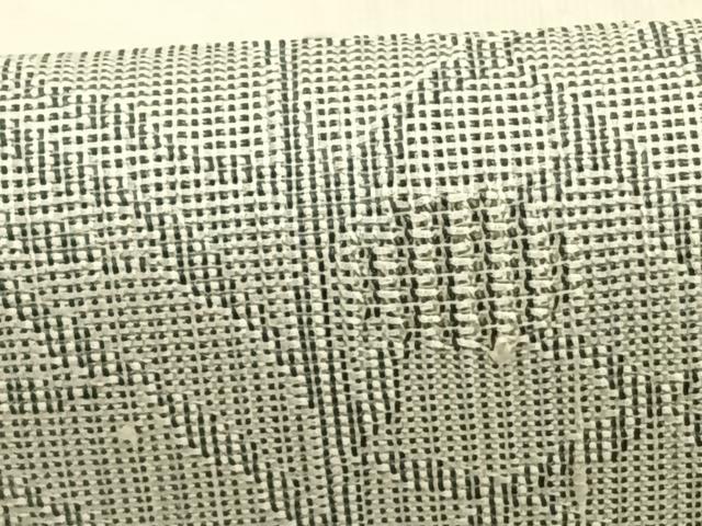 平和屋着物＊夏物 小紋 紗 草葉文 暈し染め 正絹 逸品 AABF5822fy