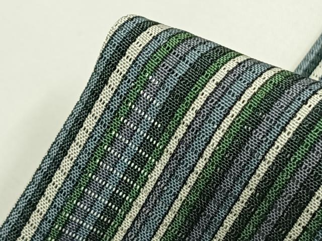 平和屋着物＊夏物　小紋　絽　縞　正絹　逸品　AABF5825fy