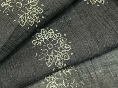 平和屋着物＊夏物 小千谷ちぢみ 吉祥花文 麻 逸品 AABF5826fy