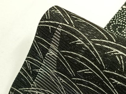 平和屋着物＊夏物 訪問着 絽 型染め 草花文 黒地 洗える着物 未使用 AABF5834fy