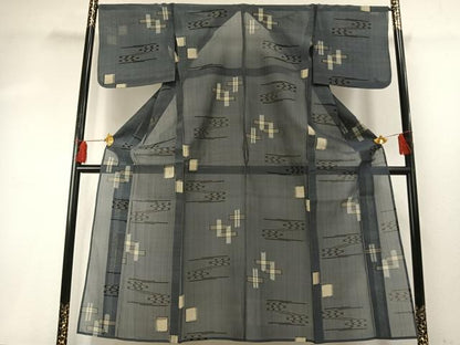 平和屋着物＊夏物 本場琉球絣 夏琉球 正絹 逸品 AABF5836fy