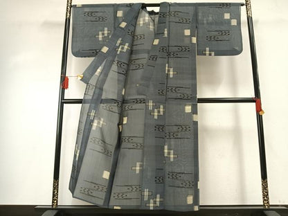 平和屋着物＊夏物 本場琉球絣 夏琉球 正絹 逸品 AABF5836fy