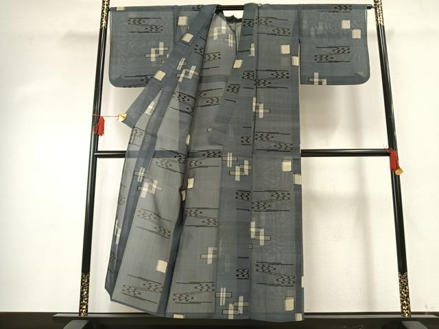 平和屋着物＊夏物 本場琉球絣 夏琉球 正絹 逸品 AABF5836fy