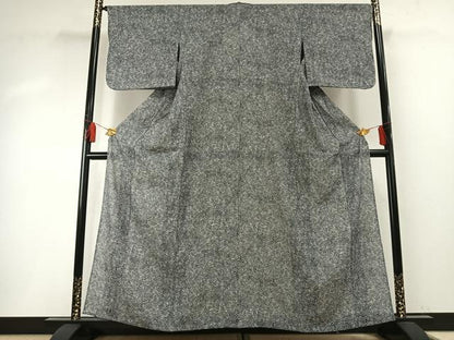 平和屋着物＊夏物 小紋 絽 氷割れ文 正絹 逸品 AABF5838fy
