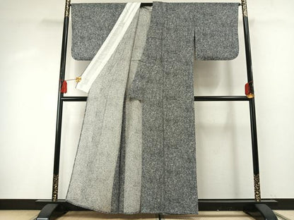平和屋着物＊夏物 小紋 絽 氷割れ文 正絹 逸品 AABF5838fy
