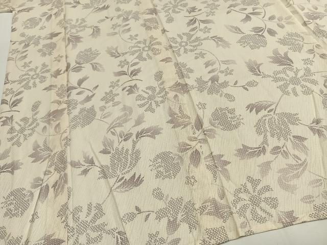平和屋着物＊夏物 小紋 紗 草花文 正絹 逸品 AABF5840fy