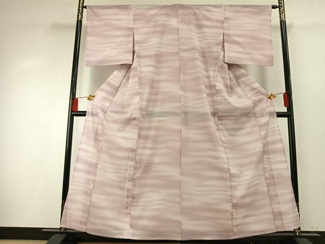 平和屋着物＊夏物 小紋 絽 霞文 洗える着物 AABF5844fy