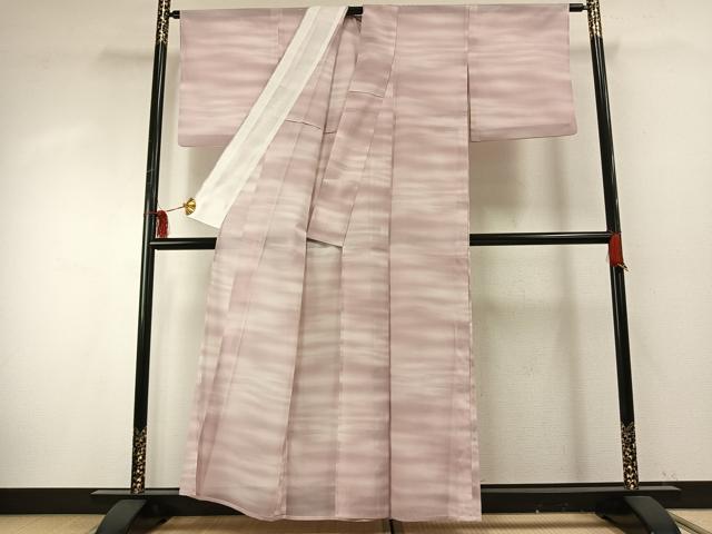 平和屋着物＊夏物 小紋 絽 霞文 洗える着物 AABF5844fy