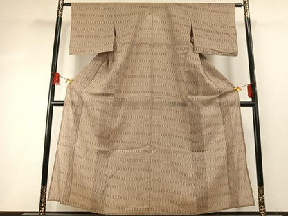 平和屋着物＊夏物 紗紬 幾何学文様 正絹 逸品 未使用 AABF5846fy