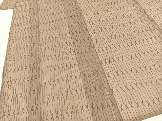 平和屋着物＊夏物 紗紬 幾何学文様 正絹 逸品 未使用 AABF5846fy
