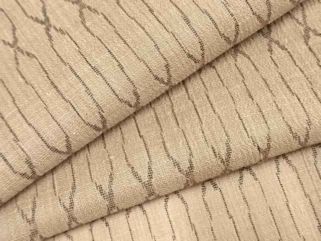 平和屋着物＊夏物 紗紬 幾何学文様 正絹 逸品 未使用 AABF5846fy