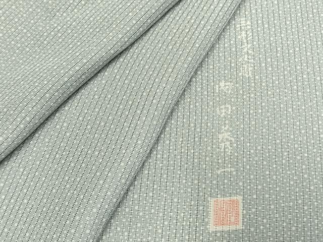 平和屋着物＊夏物　無形文化財　内田秀一　江戸小紋　縦絽　丸文　正絹　逸品　AABF5852fy
