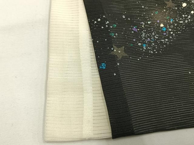 平和屋着物＊夏物 訪問着 絽 道長丸文 黒地 金銀彩 正絹 逸品 AABF5854fy