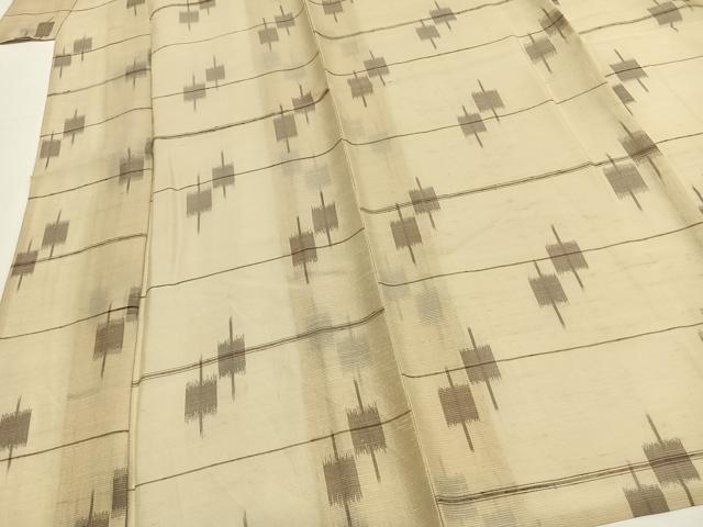 平和屋着物＊夏物 紗紬 幾何学文様 正絹 逸品 未使用 AABF5870fy