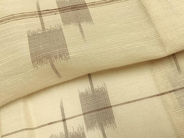平和屋着物＊夏物 紗紬 幾何学文様 正絹 逸品 未使用 AABF5870fy