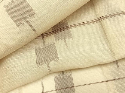 平和屋着物＊夏物 紗紬 幾何学文様 正絹 逸品 未使用 AABF5870fy