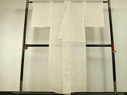 平和屋着物＊夏物 長襦袢 紗 舞葉地紋 生成り色 麻 AABF5872fy