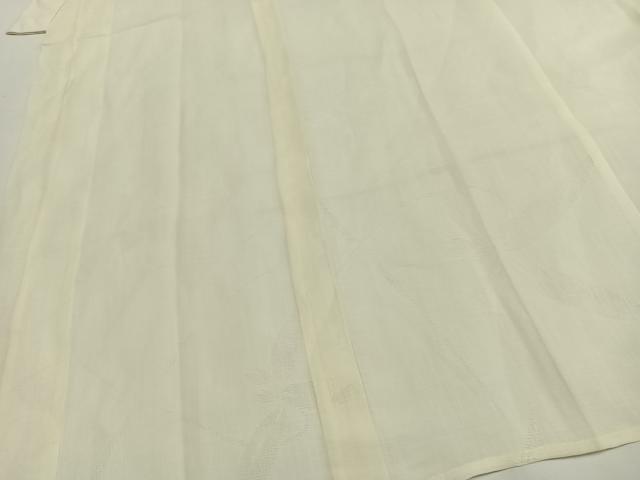 平和屋着物＊夏物 長襦袢 紗 舞葉地紋 生成り色 麻 AABF5872fy