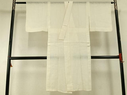 平和屋着物＊夏物 長襦袢 紗 舞花地紋 生成り色 麻 AABF5874fy