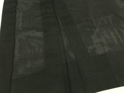 平和屋着物＊夏物 男性 黒紋付 正絹 逸品 AABF5876fy