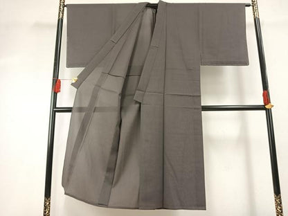平和屋着物＊夏物 男性 色無地 紗 煤色 正絹 逸品 未使用 AABF5877fy