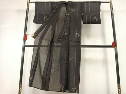 平和屋着物＊夏物　小紋　紗　勝虫　正絹　逸品　AABF5879fy