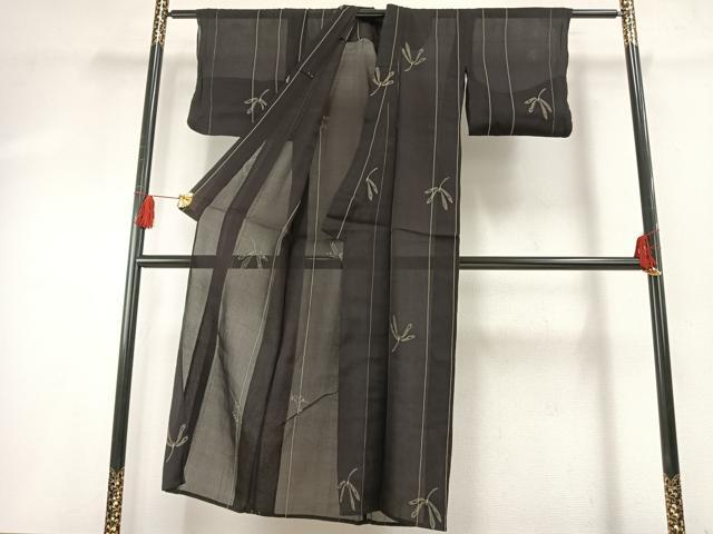 平和屋着物＊夏物　小紋　紗　勝虫　正絹　逸品　AABF5879fy