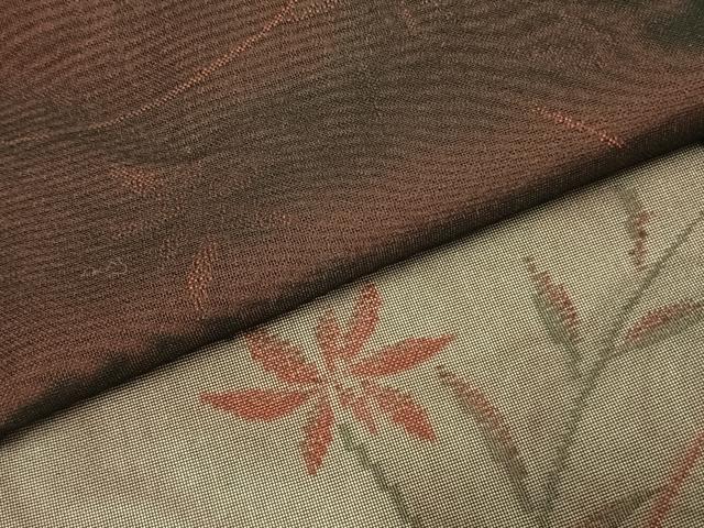 平和屋着物＊夏物 小紋 紗 草花文 正絹 逸品 AABF5880fy