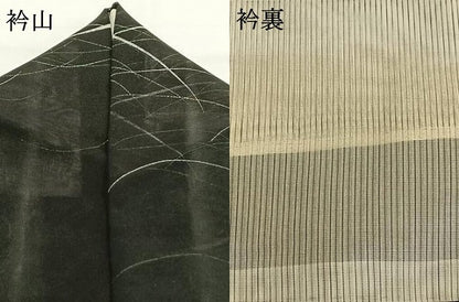平和屋着物＊夏物 小紋 紗 露芝文 黒地 正絹 逸品 AABF5890fy