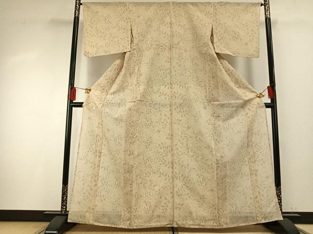 平和屋着物＊夏物 本場大島紬 夏大島 舞葉文 正絹 逸品 AABF5891fy