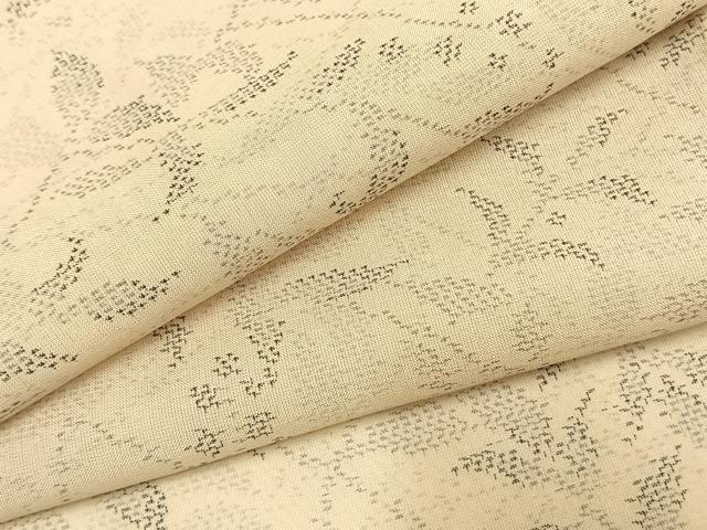 平和屋着物＊夏物 本場大島紬 夏大島 舞葉文 正絹 逸品 AABF5891fy