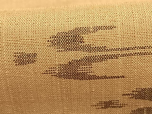 平和屋着物▽本場琉球絣 紬 単衣 三越扱い 正絹 逸品 未使用 AABF5892fy