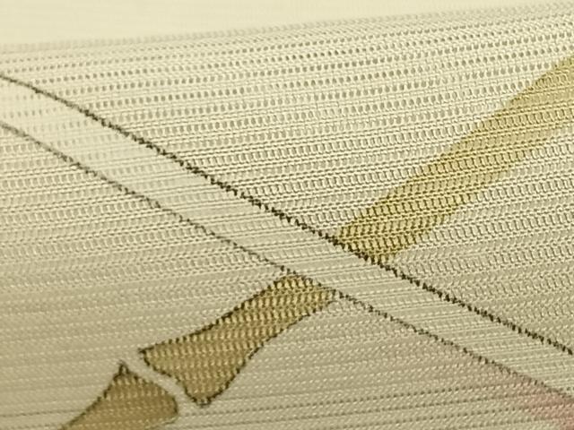 平和屋着物＊夏物 小紋 絽 手描き 竹 正絹 逸品 AABF5893fy