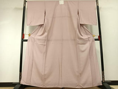平和屋着物＊夏物 色無地 絽 灰桜色 正絹 逸品 AABF5896fy