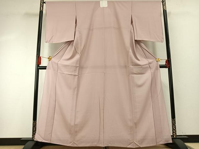 平和屋着物＊夏物 色無地 絽 灰桜色 正絹 逸品 AABF5896fy