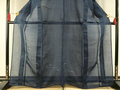 平和屋着物＊夏物 訪問着 ちぢみ織 勝虫 綿麻 AABF5905fy