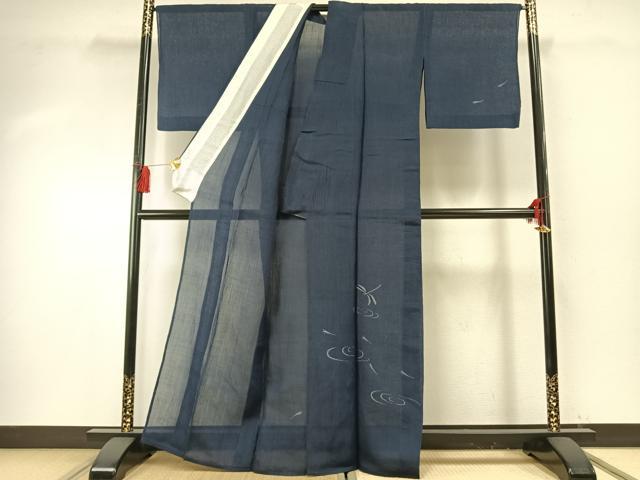 平和屋着物＊夏物 訪問着 ちぢみ織 勝虫 綿麻 AABF5905fy