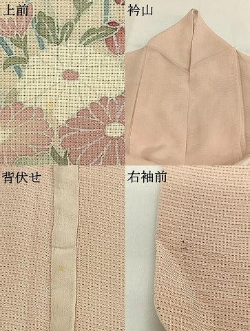 平和屋着物＊夏物 訪問着 絽 草花文 暈し染め 正絹 逸品 AABF5906fy