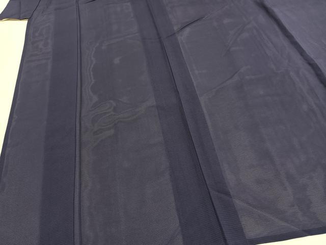 平和屋着物＊夏物 色無地 絽 紺藍色 正絹 逸品 AABF5907fy