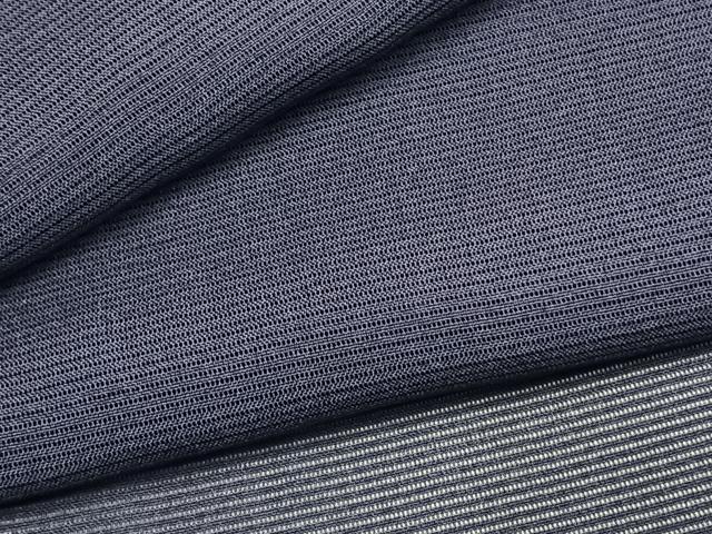 平和屋着物＊夏物 色無地 絽 紺藍色 正絹 逸品 AABF5907fy