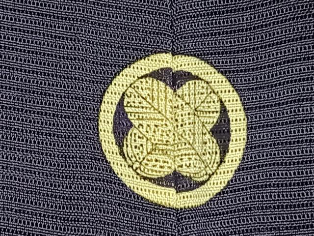 平和屋着物＊夏物 色無地 絽 紺藍色 正絹 逸品 AABF5907fy