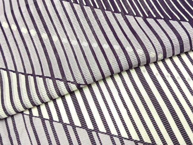 平和屋着物＊夏物 訪問着 絽 斜縞 正絹 逸品 AABF5908fy