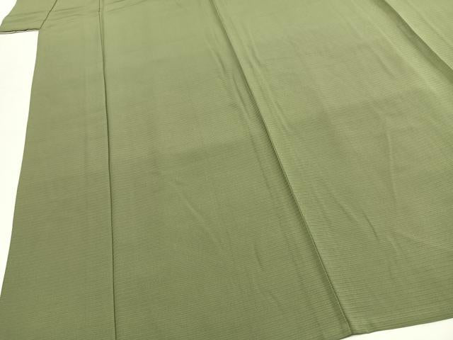 平和屋着物＊夏物 色無地 絽 若葉色 正絹 逸品 未使用 AABF5911fy