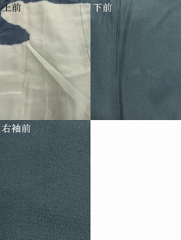 平和屋着物●男性　長襦袢　袷　絞り　手描き　鷲　金彩　正絹　逸品　AABF5913fy
