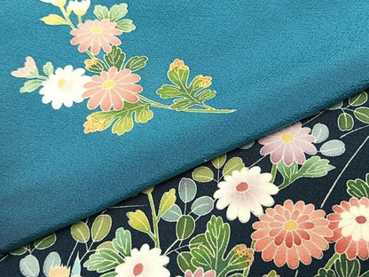平和屋着物●豪華振袖 友禅 作家物 草花文 暈し染め 正絹 逸品 AABF5914fy
