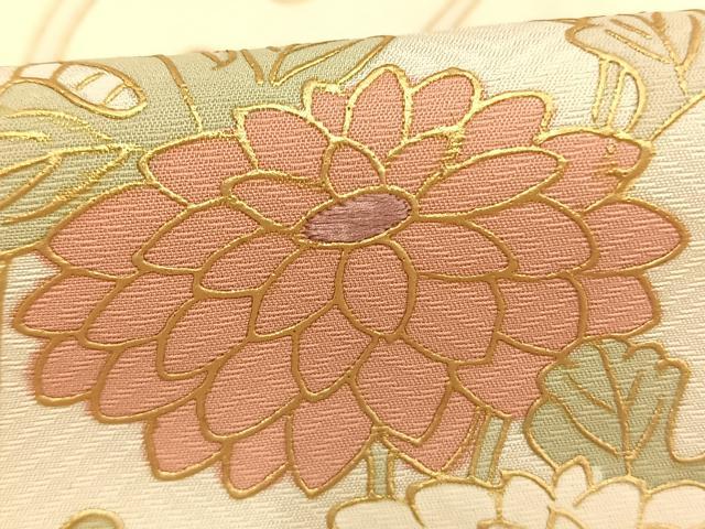 平和屋着物●訪問着　片輪車花文　暈し染め　金銀彩　正絹　逸品　AABF5916fy