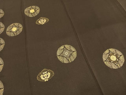 平和屋着物●黄金繭　訪問着　駒刺繍　吉祥花鳥文　金銀彩　さが美扱い　正絹　逸品　AABF5917fy