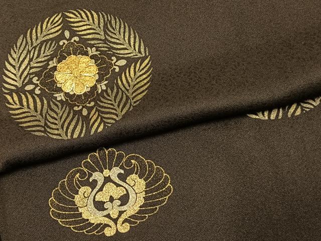 平和屋着物●黄金繭　訪問着　駒刺繍　吉祥花鳥文　金銀彩　さが美扱い　正絹　逸品　AABF5917fy