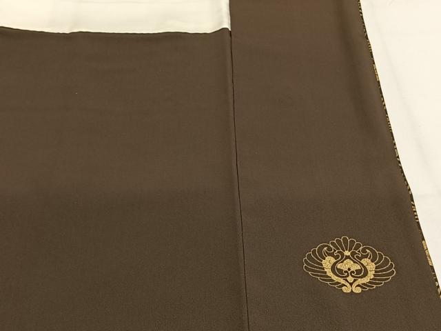 平和屋着物●黄金繭　訪問着　駒刺繍　吉祥花鳥文　金銀彩　さが美扱い　正絹　逸品　AABF5917fy