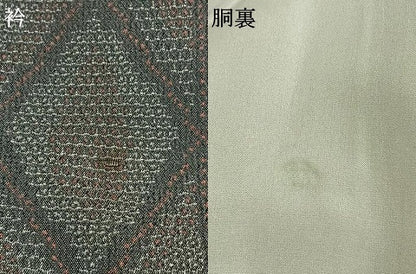 平和屋着物●本塩沢 110亀甲 亀甲文様 正絹 逸品 AABF5919fy